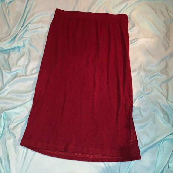 Time and Tru Burgundy Red Co-ord Cardigan and Skirt Set Size XL - Picture 3 of 9